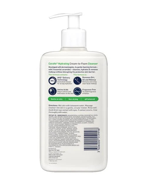 Hydrating Cream-to-Foam Cleanser 237ml