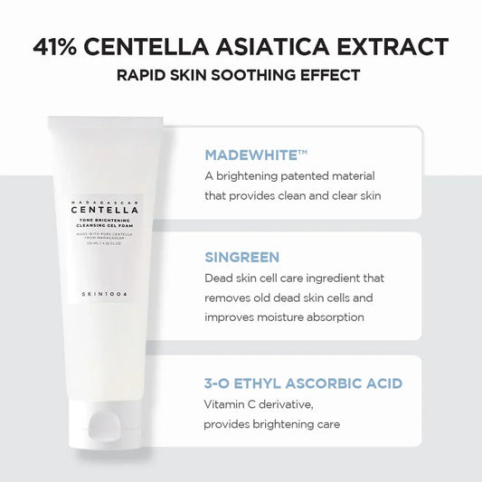 Madagascar Centella Tone Brightening Cleansing Gel Foam